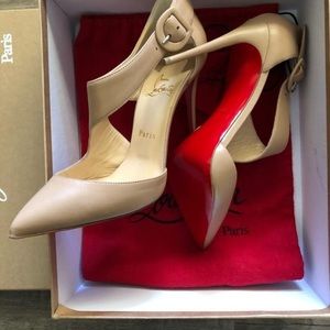 Christian Louboutin Nude Napa Sharpetta Pumps